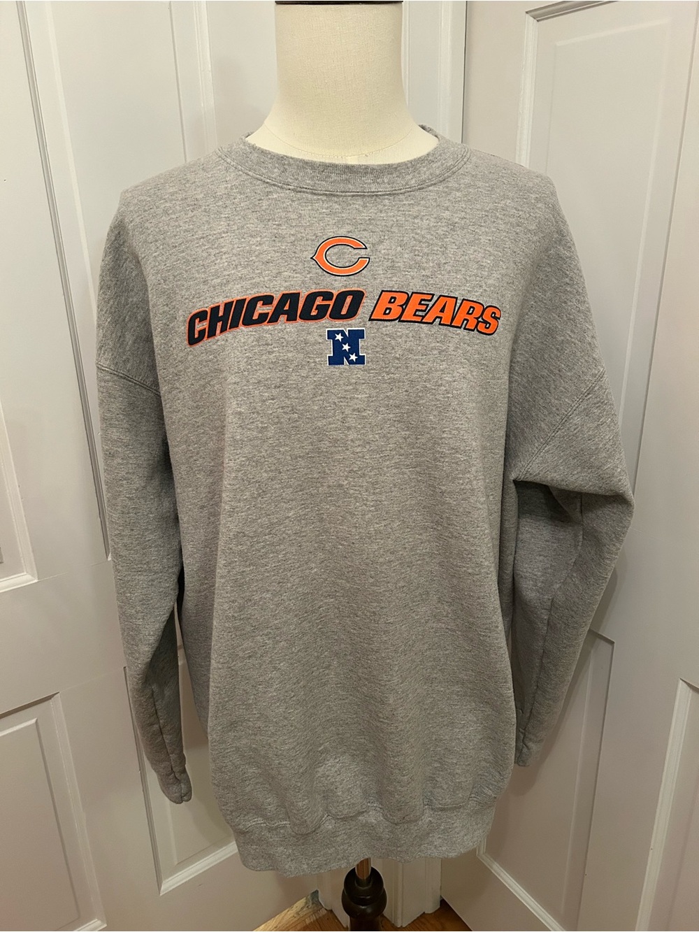 VTG 90s Chicago Bears NFL Gray Crewneck Sweatshirt Unisex 2XL NFC
